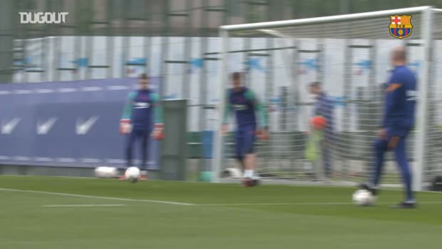 Barcelona's training ahead of Granada clash